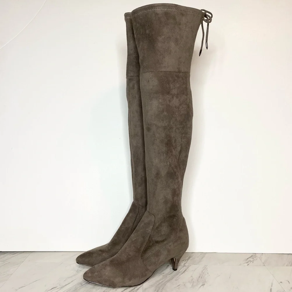 Sam Edelman Kristie Steel Grey Over the Knee Boot 7.5M